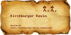 Kirchburger Kevin névjegykártya