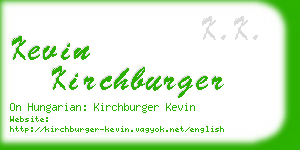 kevin kirchburger business card